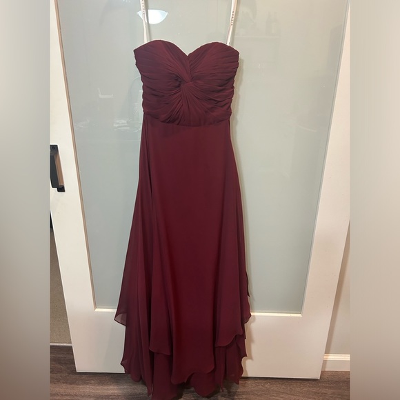 Azazie Ginette Cabernet Dress - Picture 8 of 8